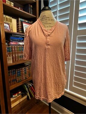 H&M Mauve Ribbed Henley Top